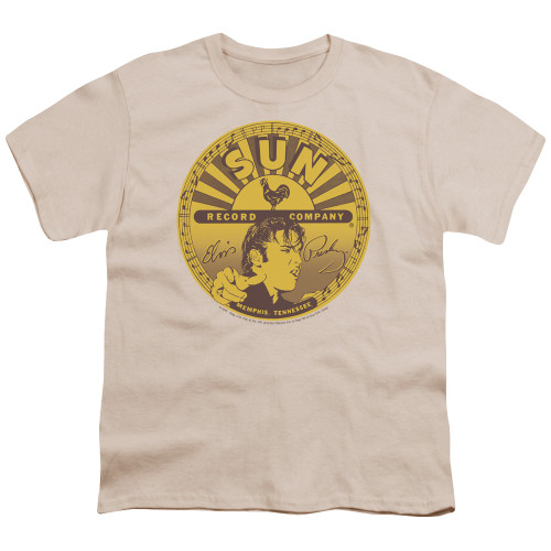 Sun Records Elvis Full Sun Label S/S Youth 18/1 T-Shirt Cream