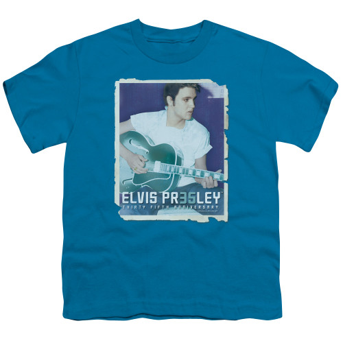 Elvis Presley 35 Guitar Youth T-Shirt Turquoise