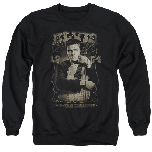 Elvis Presley 1954 Adult Crewneck Sweatshirt Black