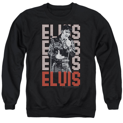 Elvis Presley 1968 Classic Adult Crewneck Sweatshirt Black