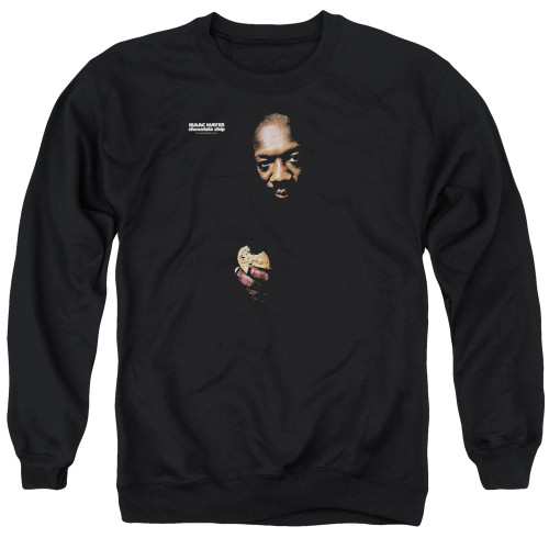 Isaac Hayes Chocolate Chip Adult Crewneck Sweatshirt Black