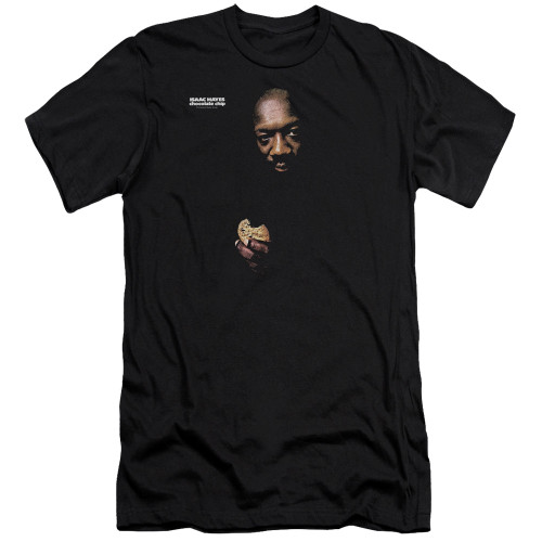 Isaac Hayes Chocolate Chip Premuim Canvas Adult Slim Fit T-Shirt Black