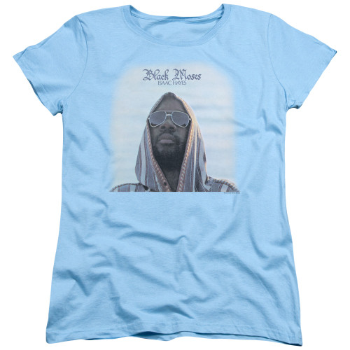 Isaac Hayes Black Moses Women's T-Shirt Light Blue