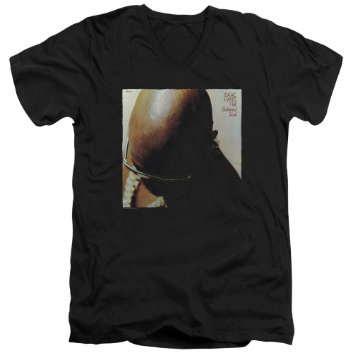 Isaac Hayes Hot Buttered Soul Adult V-Neck T-Shirt Black