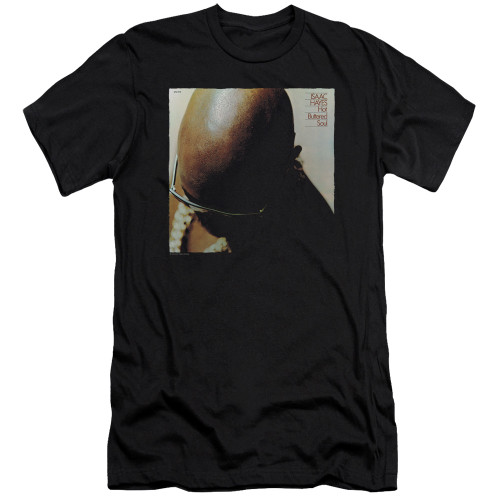 Isaac Hayes Hot Buttered Soul Premuim Canvas Adult Slim Fit T-Shirt Black