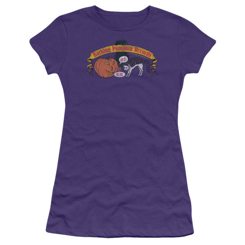 Frank Zappa Barking Pumpkin Junior Women's Sheer T-Shirt Purple