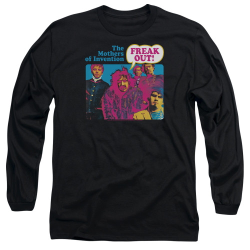 Frank Zappa Freak Out Adult Long Sleeve T-Shirt Black