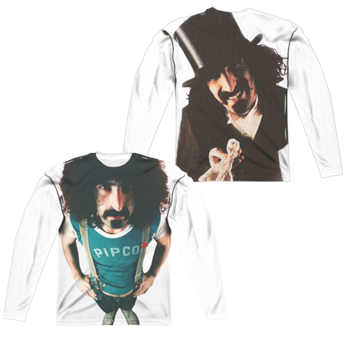 Frank Zappa Lumpy Gravy (Front/Back Print) Adult Sublimated Long Sleeve T-Shirt White