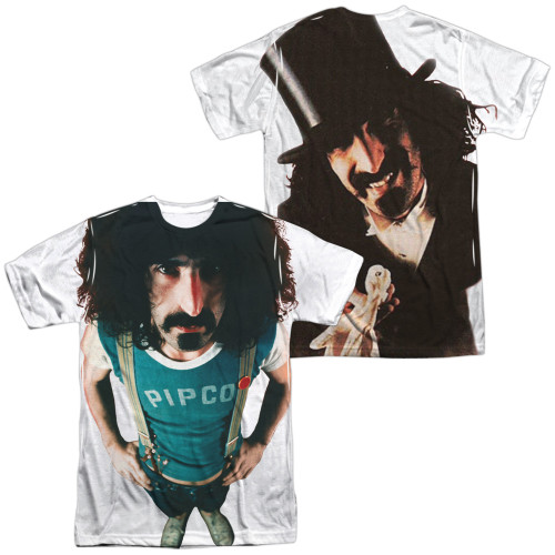Frank Zappa Lumpy Gravy (Front/Back Print) Adult Sublimated Crew T-Shirt White