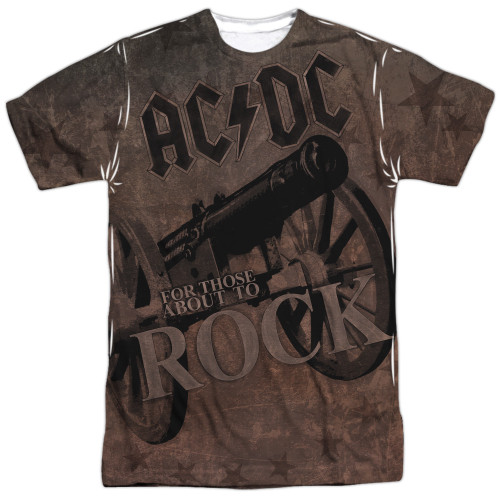 AC/DC We Salute You Adult Sublimated Crew T-Shirt White