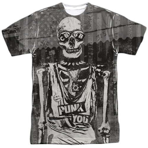 CBGB Punk You Adult Sublimated Crew T-Shirt White