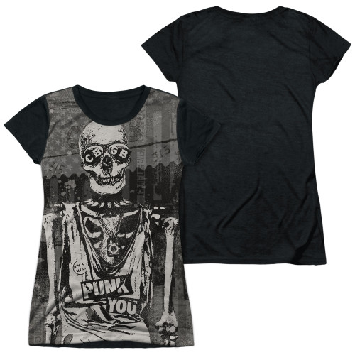 CBGB Punk You Junior Women's Sublimated T-Shirt White