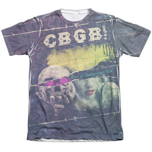 CBGB Torn Adult Sublimated T-Shirt White
