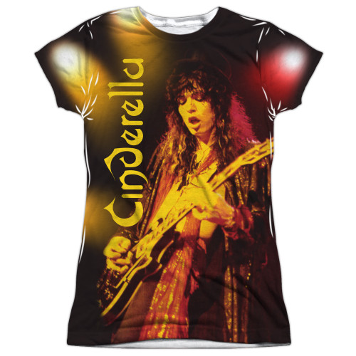 Cinderella Live Show Junior Women's Sublimated Crew T-Shirt White