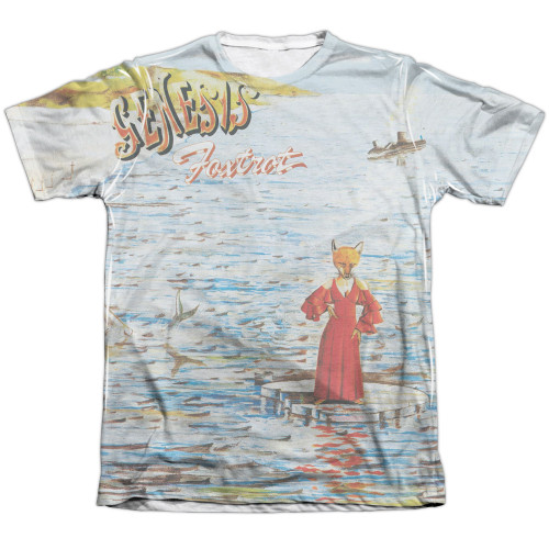 Genesis Foxtrot Cover Adult Sublimated T-Shirt White