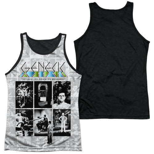Genesis Lamp Adult Sublimated Tank Top T-Shirt White/Black