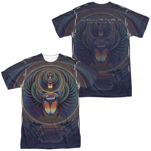 Journey Captured Sub (Front/Back Print) Adult Sublimated Crew T-Shirt White