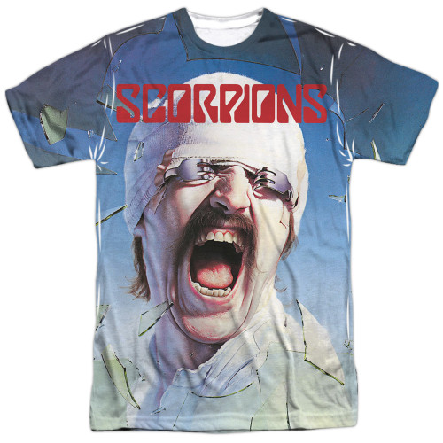 Scorpions Blackout Adult Sublimated Crew T-Shirt White