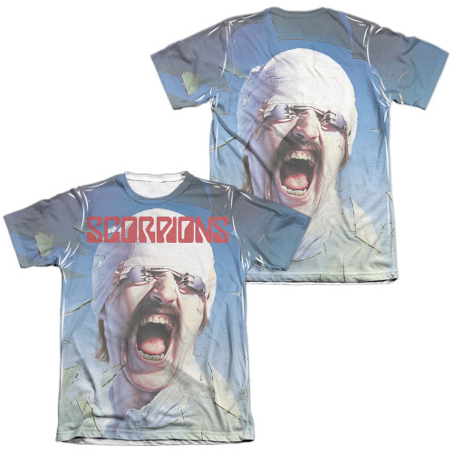 Scorpions Blackout (Front/Back Print) Adult Sublimated T-Shirt White