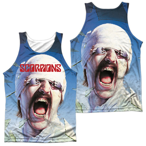 Scorpions Blackout (Front/Back Print) Adult Sublimated Tank Top T-Shirt White