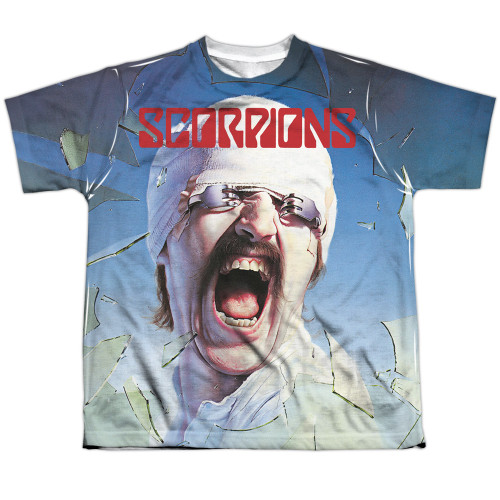 Scorpions Blackout Youth Sublimated Crew T-Shirt White