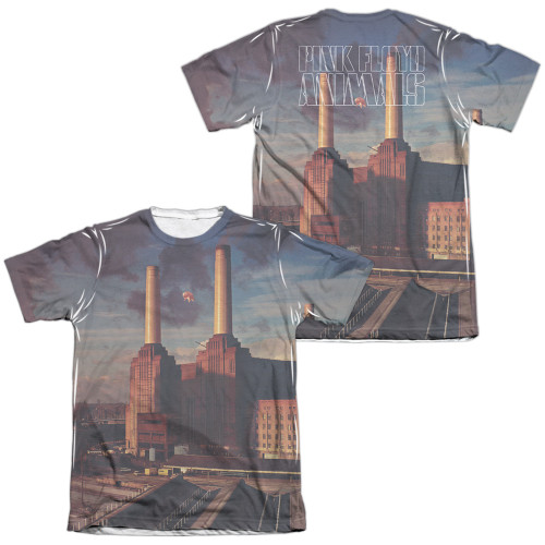 Pink Floyd Animals (Front/Back Print) Adult Sublimated T-Shirt White