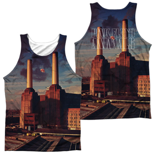 Pink Floyd Animals (Front/Back Print) Adult Sublimated Tank Top T-Shirt White