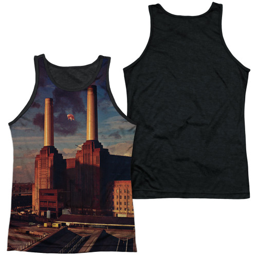 Pink Floyd Animals Adult Sublimated Tank Top T-Shirt White/Black