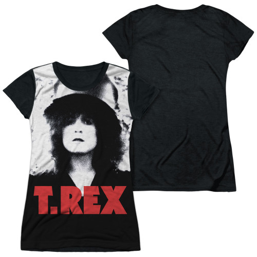 T. Rex The Slider Cover Junior Women's Sublimated T-Shirt White