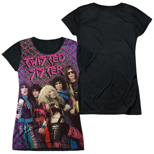 Twisted Sister Twisted 1984 Junior Women's Sublimated T-Shirt White
