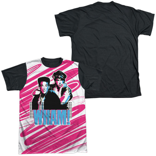 Wham Boys Adult Sublimated T-Shirt White/Black
