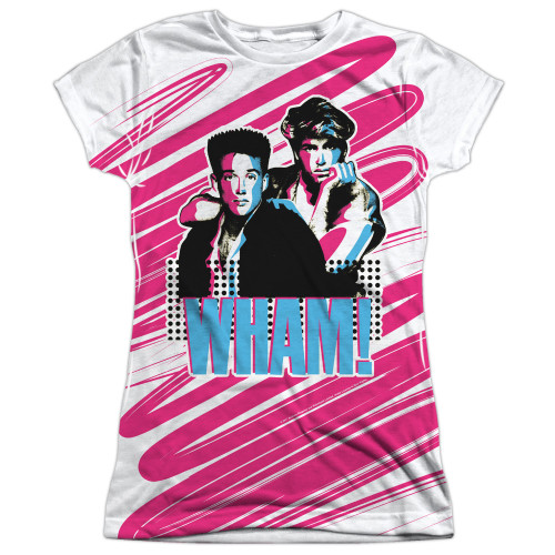 Wham Boys Junior Women's Sublimated Crew T-Shirt White