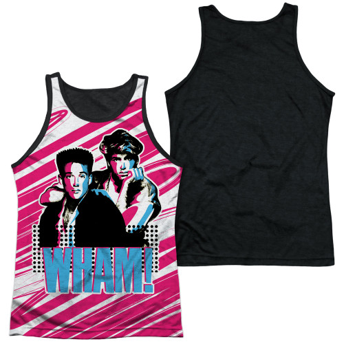 Wham Boys Adult Sublimated Tank Top T-Shirt White/Black