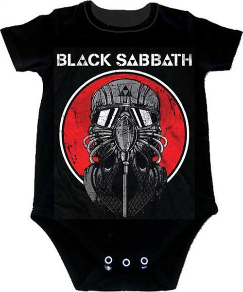 Black Sabbath Mask Never Say Die Baby Romper T-Shirt