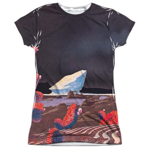 Yes Drama Junior Women's Sublimated Crew T-Shirt White