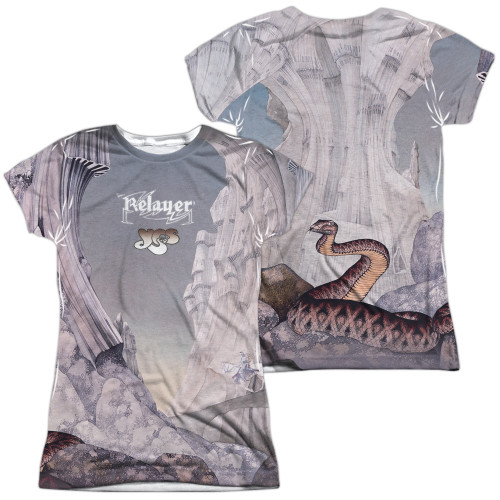 Yes Relayers Sub (Front/Back Print) Junior Women's Sublimated Crew T-Shirt White