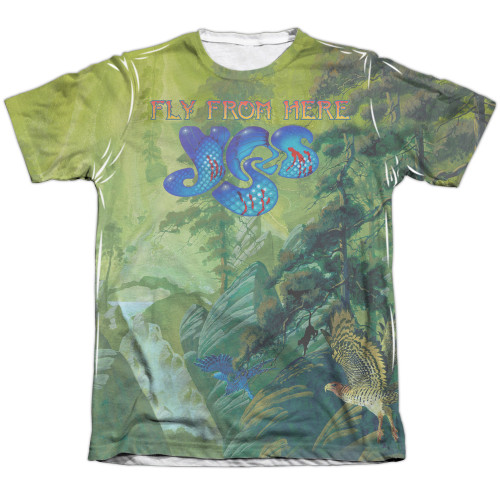 Yes Fly From Here Adult Sublimated T-Shirt White