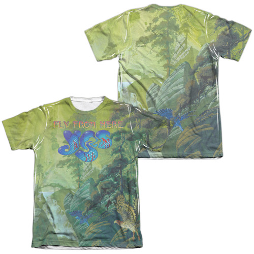 Yes Fly From Here (Front/Back Print) Adult Sublimated T-Shirt White