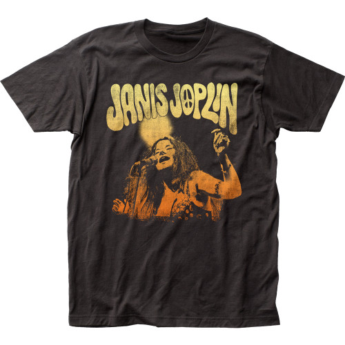 Janis Joplin Live Classic Fitted Jersey T-Shirt