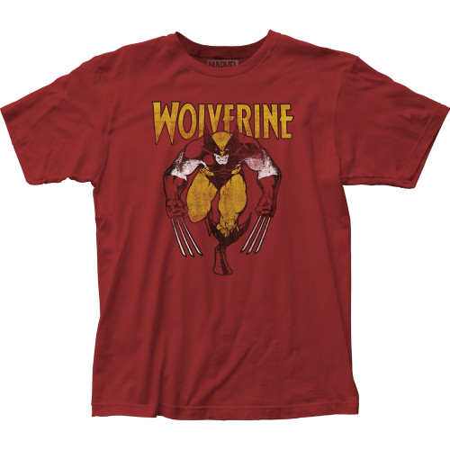Wolverine on Red Fitted Jersey T-Shirt