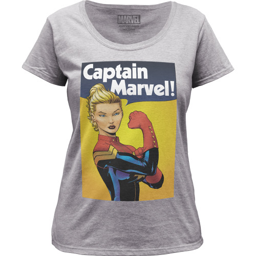 Captain Marvel Riveter Women's Scoop Neck Classic T-Shirt