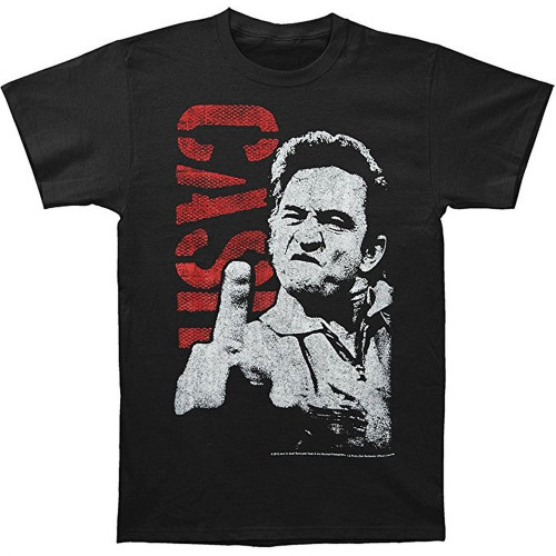 Johnny Cash The Finger Men's Black T-Shirt