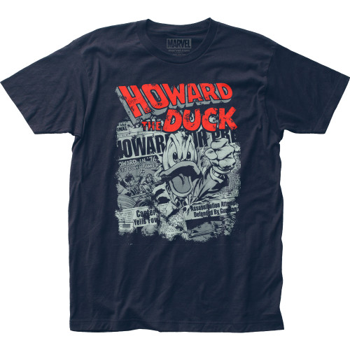 Howard the Duck Newspaper Fitted Jersey T-Shirt