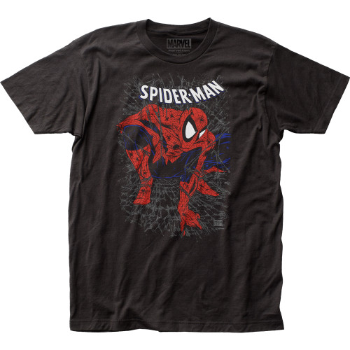 Spider-Man Tangled Web Classic Fitted Jersey T-Shirt