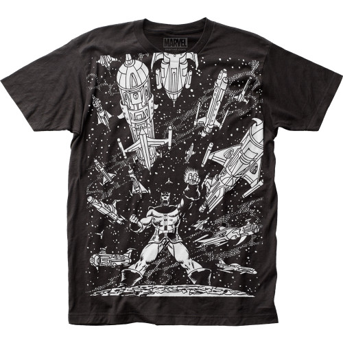Thanos Spaceships Big Print Subway T-Shirt
