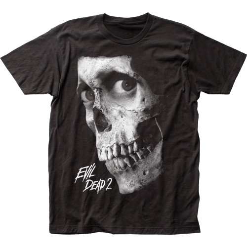 Evil Dead II Dead by Dawn Black and White Poster Fitted Jersey T-Shirt