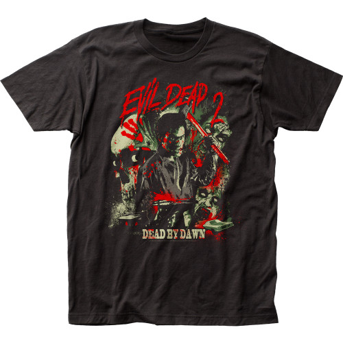 Evil Dead II Dead by Dawn Fitted Jersey T-Shirt