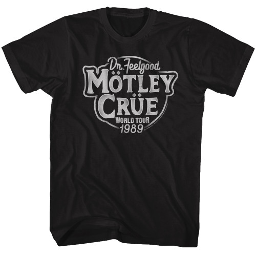 Motley Crue Classic Feelgood Tour Black Adult T-Shirt