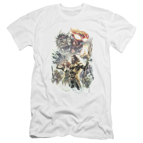 Aquaman Movie King Of Atlantis Premium Adult 30/1 T-Shirt White