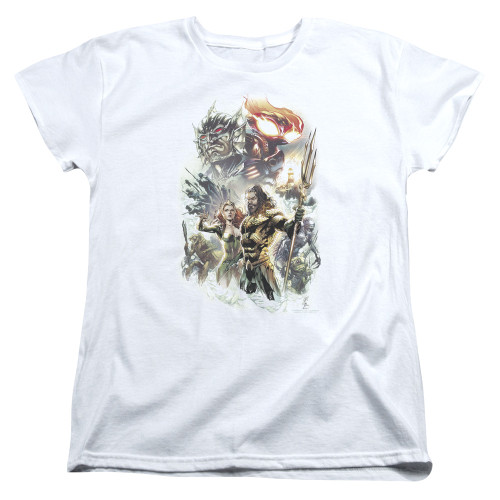 Aquaman Movie King Of Atlantis Women's T-Shirt White